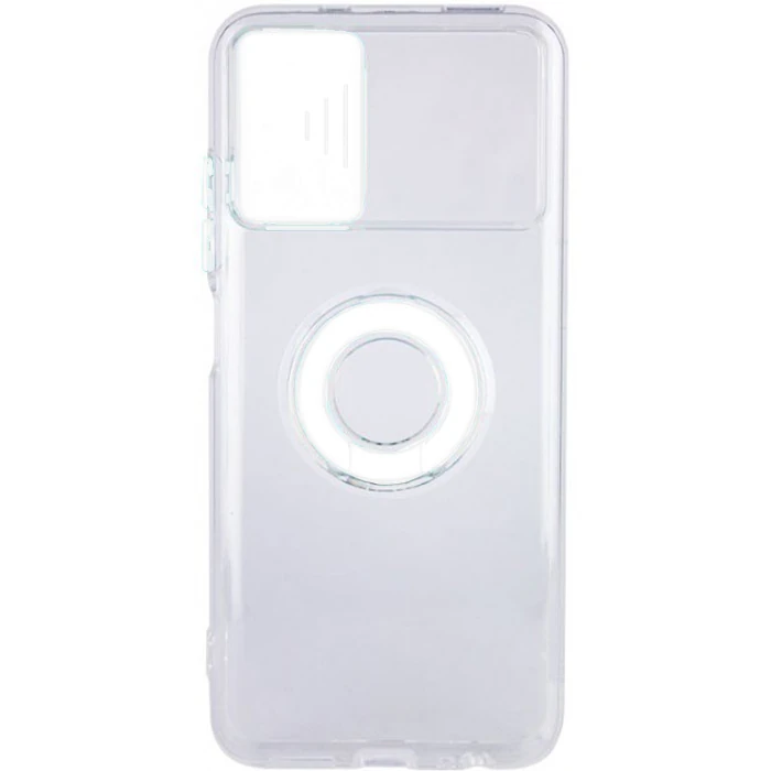Ally Xiaomi Redmi Note 10 - 10s Kılıf Sürgülü Kamera Lens Korumalı Yüzük Standlı Silikon Kılıf-(5775) - Siyah
