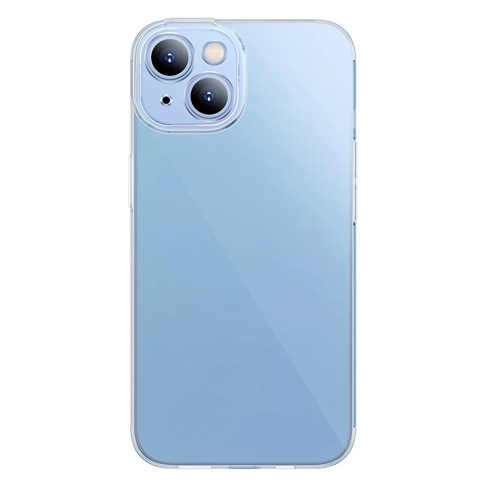 Baseus Simple Case iPhone 14 6.1 Kamera Korumalı İnce Silikon Şeffaf Kılıf-(5775) - Şeffaf 2
