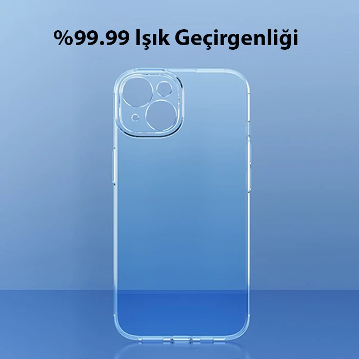 Baseus Simple Case iPhone 14 6.1 Kamera Korumalı İnce Silikon Şeffaf Kılıf-(5775) - Şeffaf 2