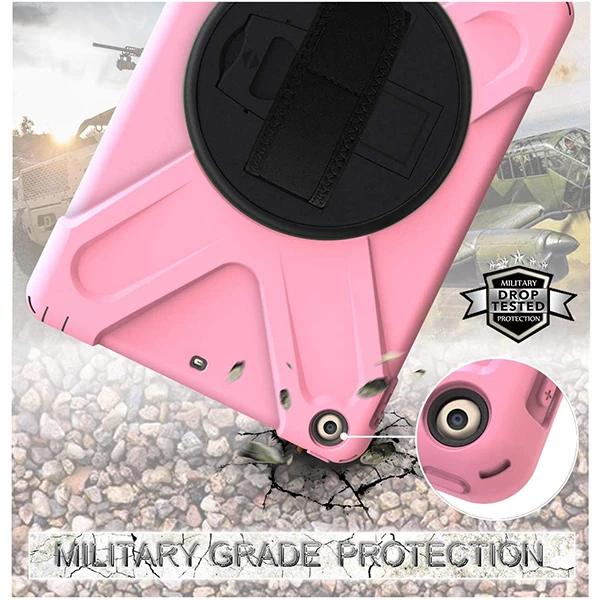 İpad Pro 10.5 3 Katmanlı Standlı Zırh Kılıf/Shockproof Case-(5775) - Mavi