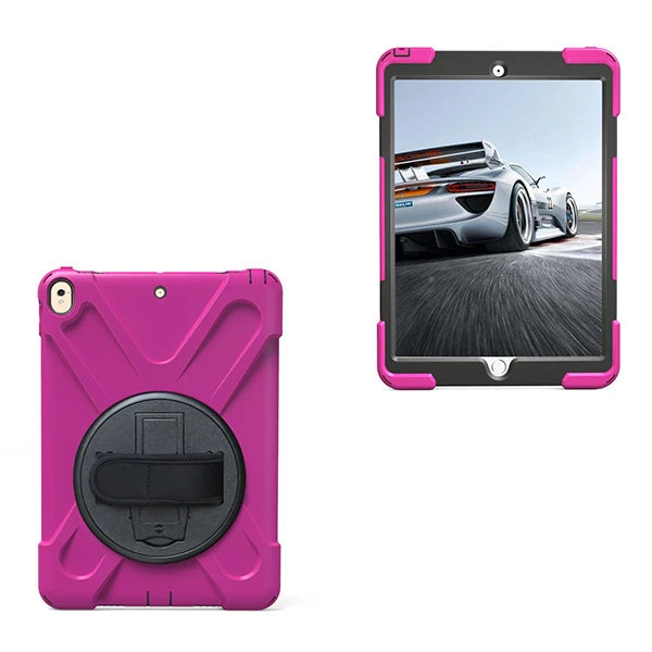 İpad Pro 10.5 3 Katmanlı Standlı Zırh Kılıf/Shockproof Case-(5775) - Mavi