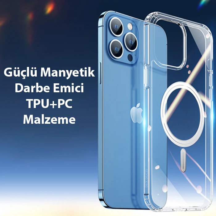 Dux Ducis Clin Mag Series iPhone 13 Pro 6.1 Magsafe Uyumlu Manyetik Silikon Kılıf-(5775) - Şeffaf 2