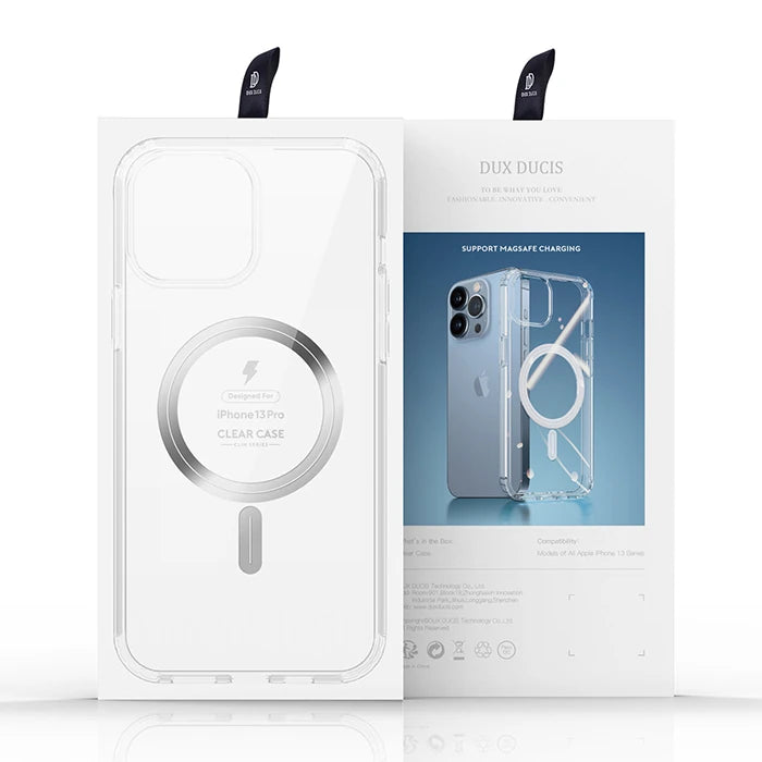 Dux Ducis Clin Mag Series iPhone 13 Pro 6.1 Magsafe Uyumlu Manyetik Silikon Kılıf-(5775) - Şeffaf 2