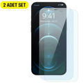 Baseus Crystal 0.3mm iPhone 12 Pro Max Tempered Ekran Koruyucu 2 Adet Set-(5775) - Şeffaf 2