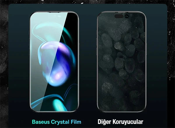 Baseus Crystal 0.3mm iPhone 12 Pro Max Tempered Ekran Koruyucu 2 Adet Set-(5775) - Şeffaf 2