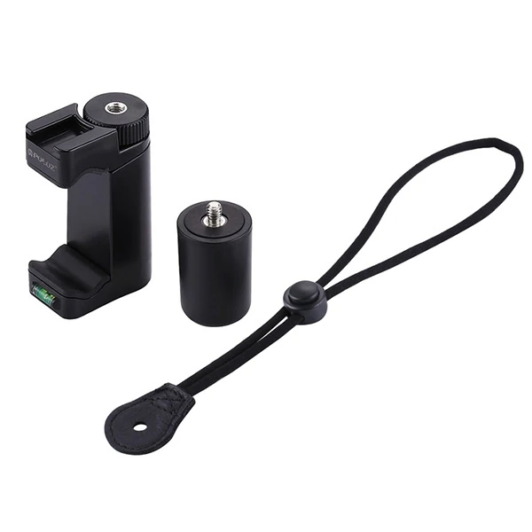 PULUZ Video Grip Telefon Elde Tutucu+ Bileklik Tripod Adaptörü-(5775) - Siyah