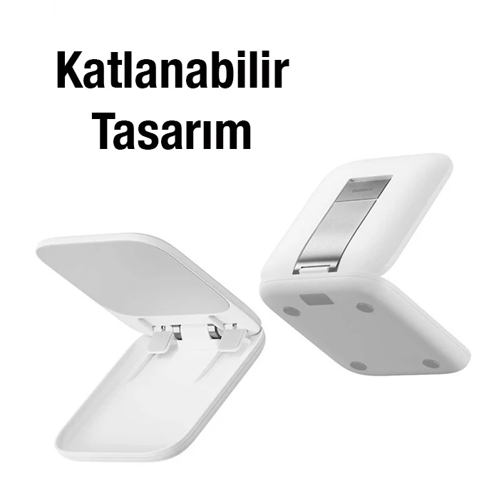 Baseus Seashell Ayarlanabilir Yükseklik Katlanabilir Tablet Standı-(5775) - Krem