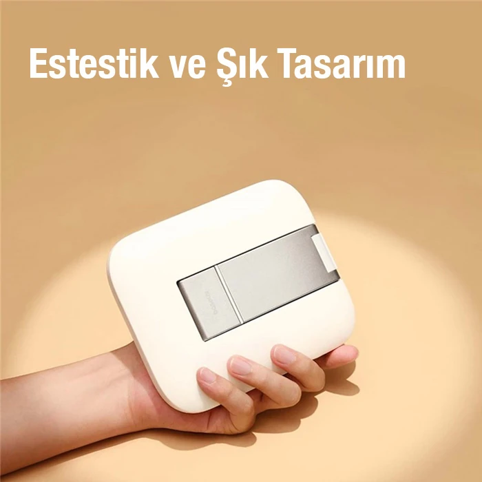 Baseus Seashell Ayarlanabilir Yükseklik Katlanabilir Tablet Standı-(5775) - Krem