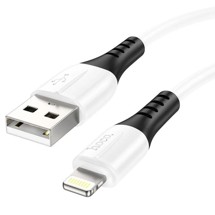 HOCO X82 iPhone Lightning to USB 2.4A Silikon Data ve Şarj Kablosu-(5775) - Beyaz