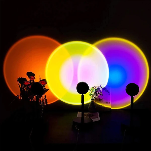 ALLY Günbatımı Projektör 180 Derece Dönen Usb Gece Lambası Günbatımı Projektör-(5775) - NO2