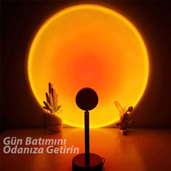 ALLY Günbatımı Projektör 180 Derece Dönen Usb Gece Lambası Günbatımı Projektör-(5775) - NO2