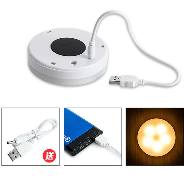 ALLY Akıllı Led Sensorlu Otomatik Usb Şarj Edilebilir Gece Lambası Led-(5775) - Beyaz