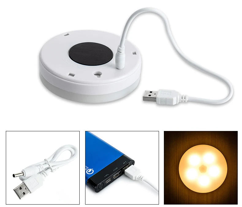 ALLY Akıllı Led Sensorlu Otomatik Usb Şarj Edilebilir Gece Lambası Led-(5775) - Beyaz