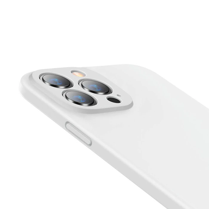 Baseus Liquid iPhone 13 Pro Max Kılıf Kamera Korumalı İçi Kadife Silikon Kılıf-(5775) - Mavi