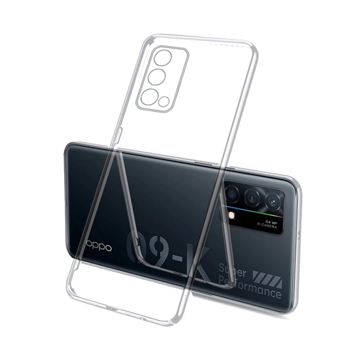 Ally OPPO K9 5G Kılıf Kamera Korumalı Ultra İnce Şeffaf Silikon Kılıf-(5775) - Şeffaf 2