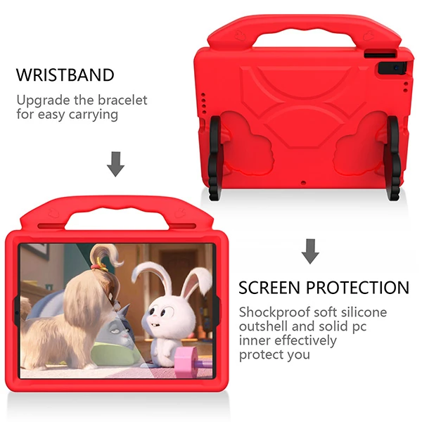 Ally İPAD 7.10.2 PRO 10.5 Kılıf Eva Çocuk Shockproof Standlı Taşınabilir-(5775) - Siyah