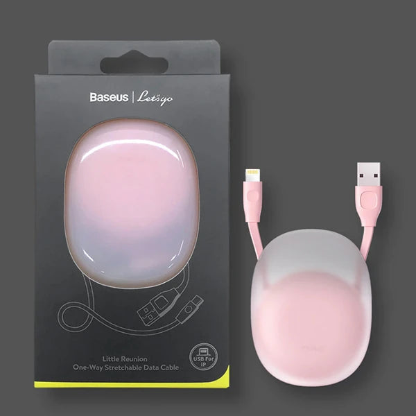 BASEUS Let''s Go İPhone 12-1111 Pro SE 2020 XR XS 8-7 Usb Kablo 1Metre-(5775) - Pembe
