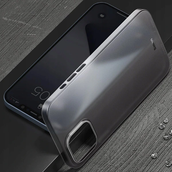 Baseus Wing Case İPhone 12 6.1 Kılıf Ultra İnce Lux Mat Şeffaf Kılıf-(5775) - Yeşil
