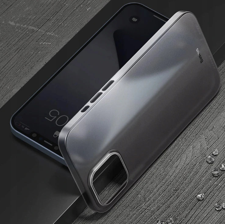 Baseus Wing Case İPhone 12 6.1 Kılıf Ultra İnce Lux Mat Şeffaf Kılıf-(5775) - Yeşil