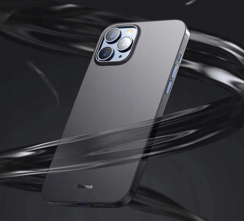 Baseus Wing Case İPhone 12 6.1 Kılıf Ultra İnce Lux Mat Şeffaf Kılıf-(5775) - Yeşil