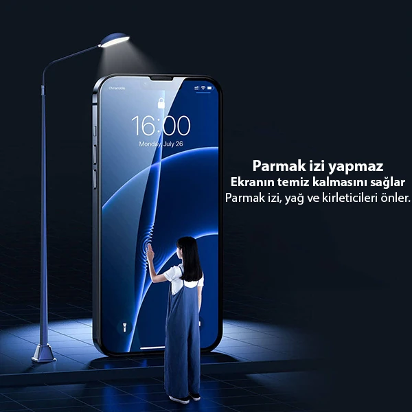 Baseus iPhone 13 Mini 0.23mm Full Kavisli Ekran Koruyucu Cam 2 Adet-(5775) - Siyah