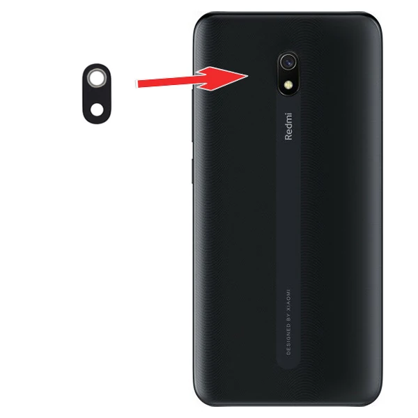 Xiaomi Redmi 8A Arka Kamera Camı Lens-(5775) - Siyah