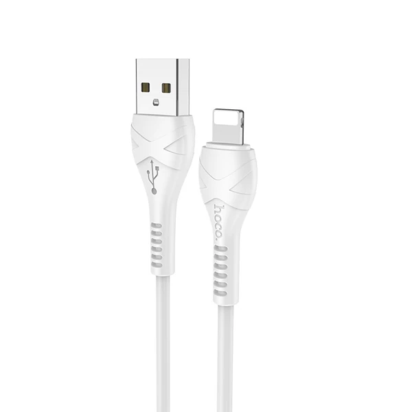 HOCO X37  İPhone 14-13-12-11  Lightning Şarj ve Data Kablosu 1M 2.4A-(5775) - Beyaz