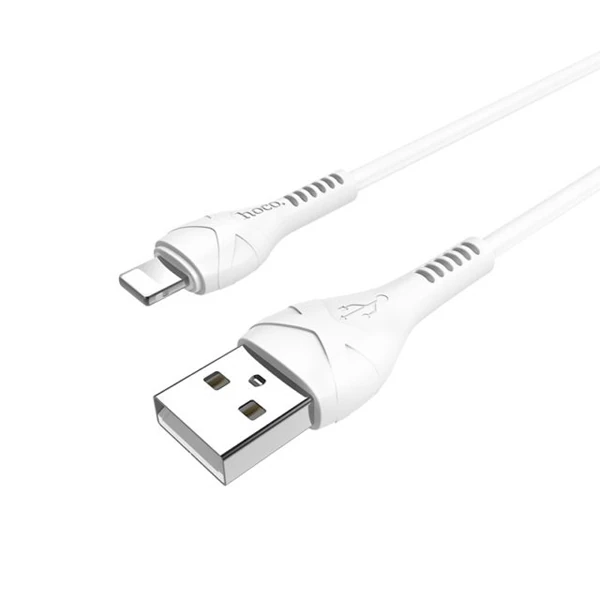 HOCO X37  İPhone 14-13-12-11  Lightning Şarj ve Data Kablosu 1M 2.4A-(5775) - Beyaz