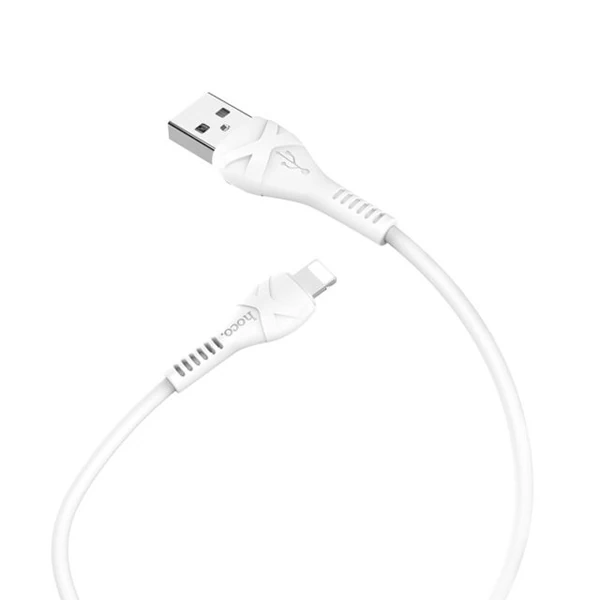 HOCO X37  İPhone 14-13-12-11  Lightning Şarj ve Data Kablosu 1M 2.4A-(5775) - Beyaz