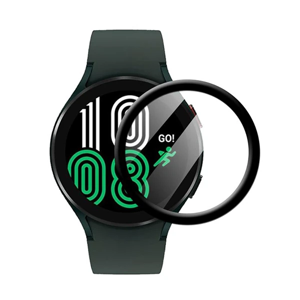 Sm Galaxy Watch 4 40mm 3D Full Kaplama Ekran Koruyucu PET+PMMA-(5775) - Siyah