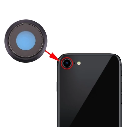 İPhone 8 Kamera Lens Kapak Full-(5775) - Siyah