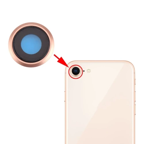 İPhone 8 Kamera Lens Kapak Full-(5775) - Siyah
