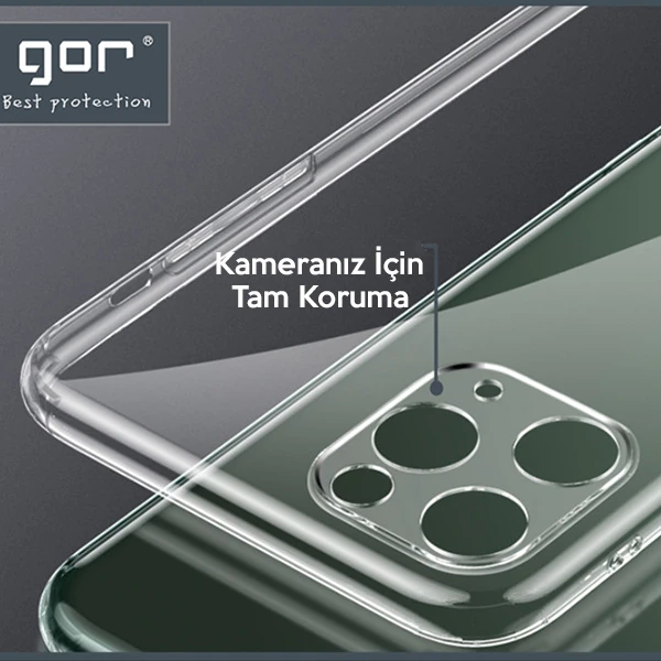 GOR İPhone 11 Pro Max 6.5 inch Kamera Korumalı Şeffaf Silikon Kılıf-(5775) - Şeffaf 2