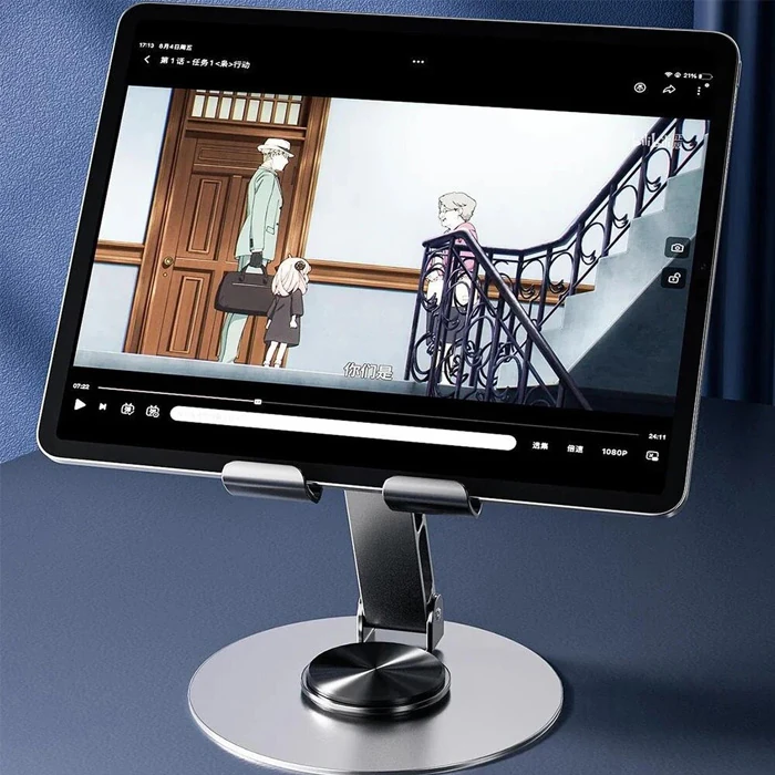 Ally 720 Derece Ayarlanabilir Alüminyum Telefon-Tablet Standı-(5775) - Mor