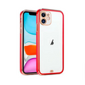 iPhone 12 Mini 5.4inç Gold Çerçeve Kamera Korumalı Bumper Kılıf-(5775) - Yeşil