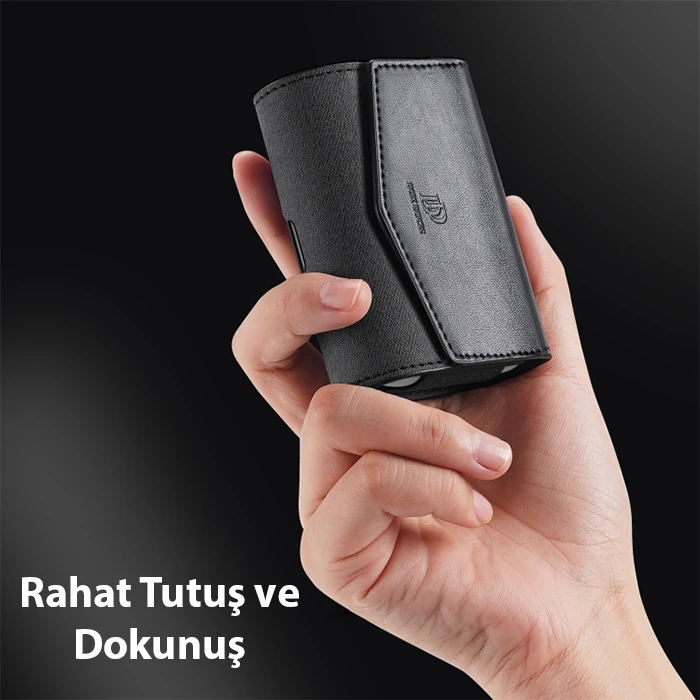Dux Ducis Mix Series Apple Airpods 3 için Premium Mıknatıslı Deri Kılıf-(5775) - Siyah