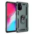 Ally Sm Galaxy S20 Yüzüklü Kılıf Armor Shockproof Ring kılıf-(5775) - Siyah