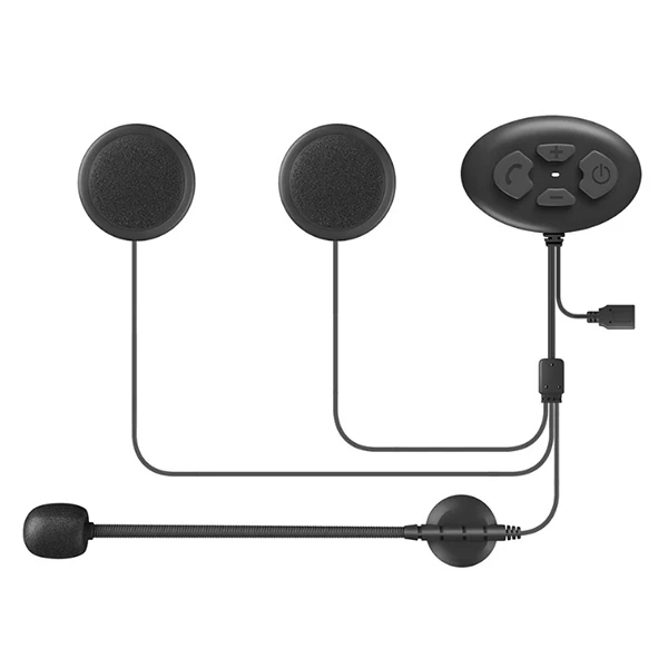 ALLY DK11 Motosiklet Kask Kulaklık Bluetooth 5.0 Kulaklık FM Radyo IP54 Su Geçirmez Otomatik Cevap-(5775) - Siyah