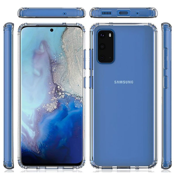 Ally Samsung Galaxy S20 Anti-Drop Darbe Emici Silikon Kılıf-(5775) - Şeffaf 2