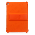 İPad 7 10.2 inch- İPad Air 3 10.5 inch Kılıf Standlı Darbe Emici Silikon Kılıf-(5775) - Pembe