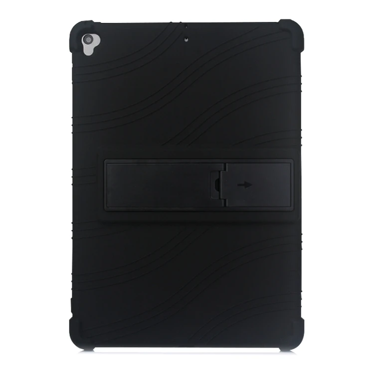 İPad 7 10.2 inch- İPad Air 3 10.5 inch Kılıf Standlı Darbe Emici Silikon Kılıf-(5775) - Pembe