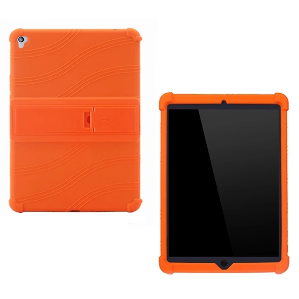 İPad 7 10.2 inch- İPad Air 3 10.5 inch Kılıf Standlı Darbe Emici Silikon Kılıf-(5775) - Yeşil