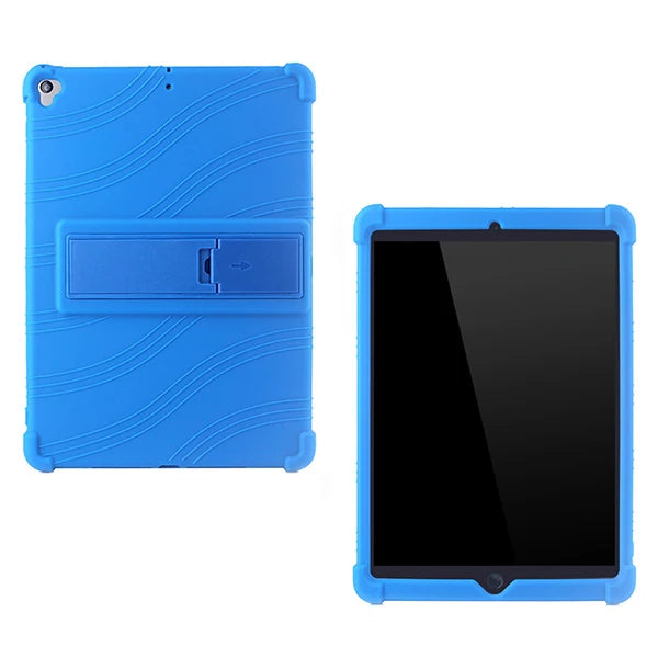 İPad 7 10.2 inch- İPad Air 3 10.5 inch Kılıf Standlı Darbe Emici Silikon Kılıf-(5775) - Yeşil