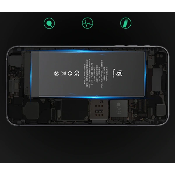 Baseus İPhone 6 Plus 3400 Mah Yüksek Kapasite Pil Batarya-(5775) - RZ