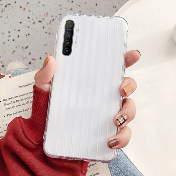 Ally Oppo Realme XT/X2 Trunk Lines ince Soft Silikon Kılıf-(5775) - Siyah
