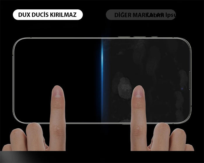 Dux Ducis iPhone 15 Full Kaplama Tempered Cam Ekran Koruyucu-(5775) - Siyah