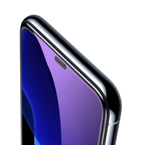 Baseus İPhone XS-X 5.5 Ekran Koruyucu Full Anti Blue Light Tempered Cam Ekran Koruyucu 2 A-(5775) - Siyah