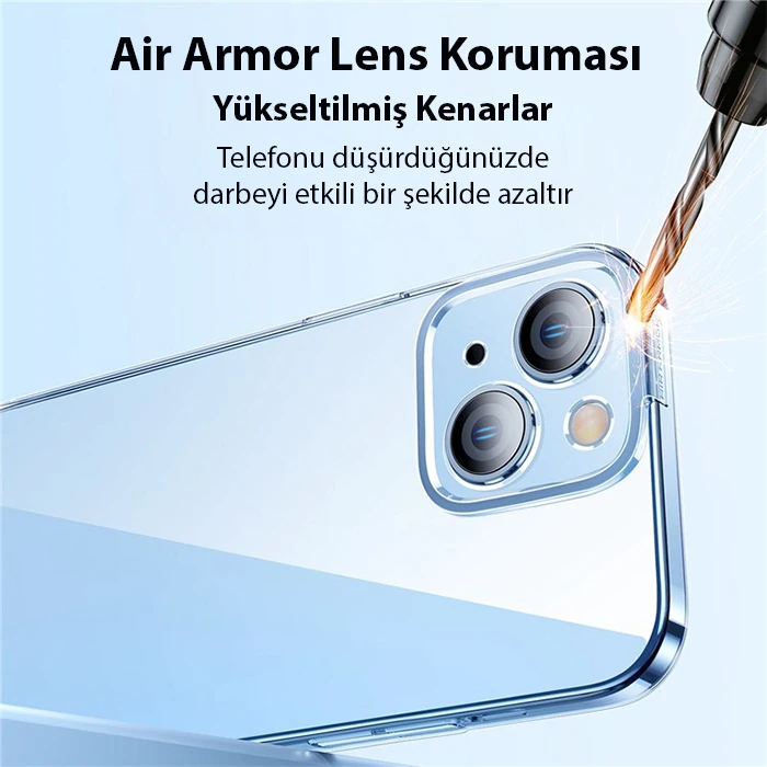 Baseus iPhone 15 Crystal Serisi Silikon Kılıf + Tempered Ekran Koruyucu Set-(5775) - Şeffaf 2