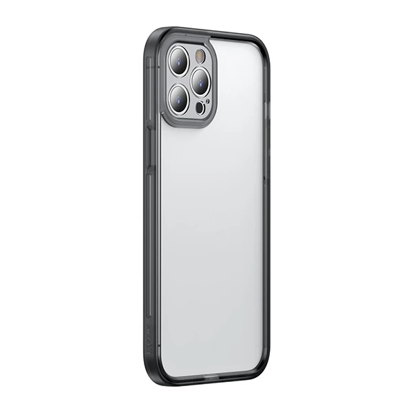 Baseus iPhone 12 Pro 6.1 Kamera Lens Koruyuculu Frame Kılıf-(5775) - Siyah