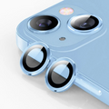 ALLY iPhone 14-14 Plus 3D Metal Çerçeveli Kamera Lens Koruyucu-(5775) - Mor